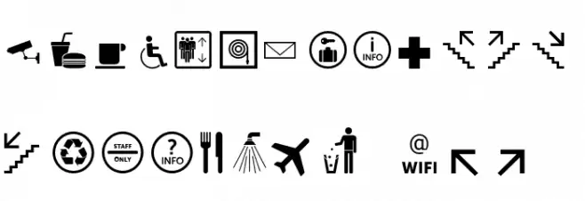 SymbolSigns-Basisset Schriftart Kleinbuchstaben