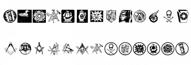 SymbolicaThree Шрифта ВЕРХНИЙ