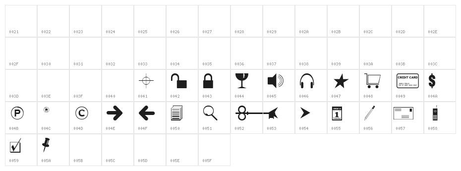 Symbologica JL Character Map