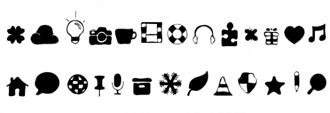 Symbols Font 2 Polices MAJUSCULES