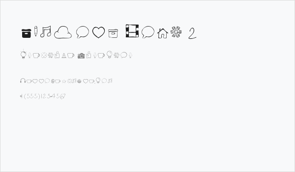 Symbols Font 2 Business Card