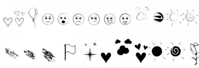 Symbols Font フォント 小文字