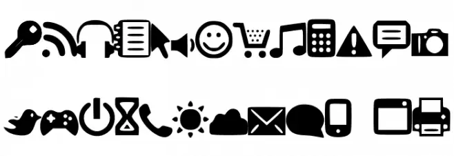 Symbols1 Schriftart Groß