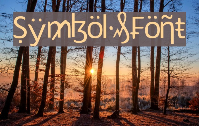 SymbolsFont Font examples