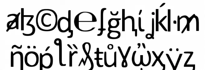 SymbolsFont Font Litere mici