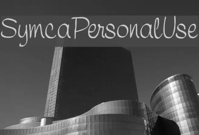 SymcaPersonalUse Font examples