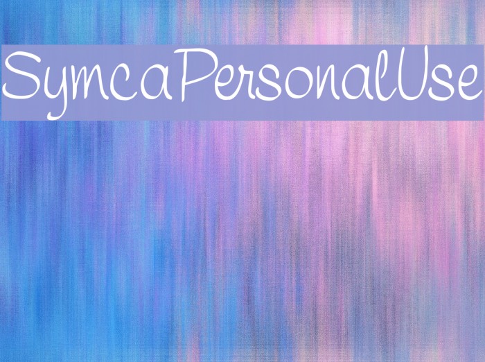 SymcaPersonalUse Font examples