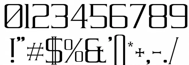 Symmetre Font OTHER CHARS