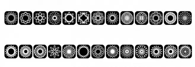 Symmetric Things 2 フォント 大文字