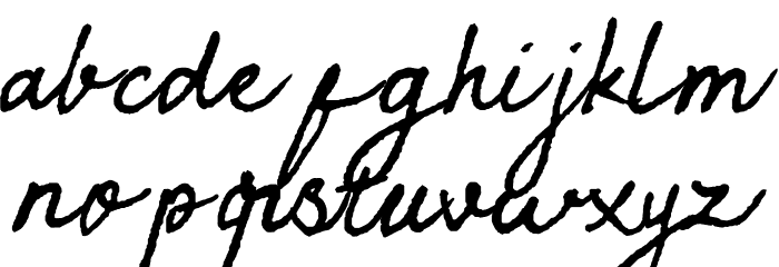 Sympathic Font LOWERCASE