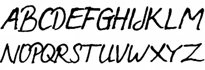 Sympathic フォント 大文字