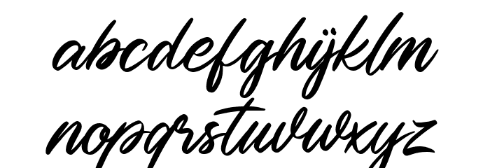 Symphony Regular Font LOWERCASE