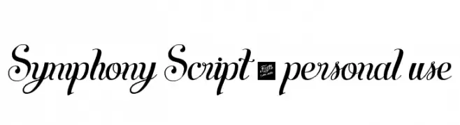 Symphony Script - personal use  Fuentes Gratis Descargar