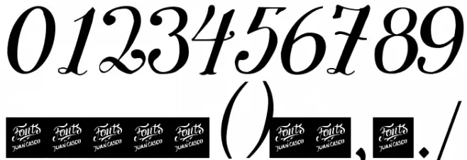 Symphony Script - personal use Font OTHER CHARS