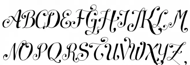 Symphony Script - personal use Schriftart Groß