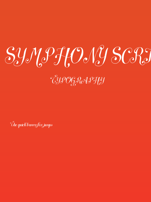 Symphony Script - personal use Poster