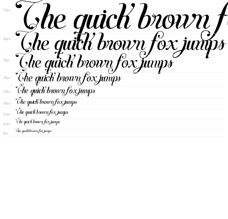 Symphony Script - personal use Waterfall