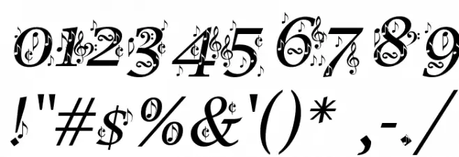 Symphony in ABC Font OTHER CHARS