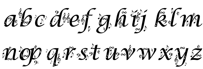 Symphony in ABC Font LOWERCASE