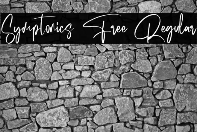 Symptonics Free Regular Font examples