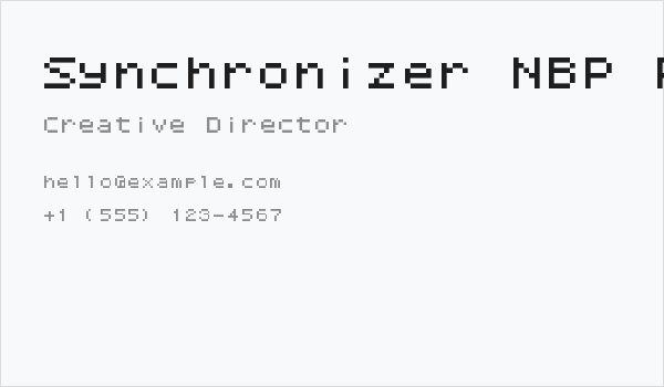 Synchronizer NBP Regular Business Card