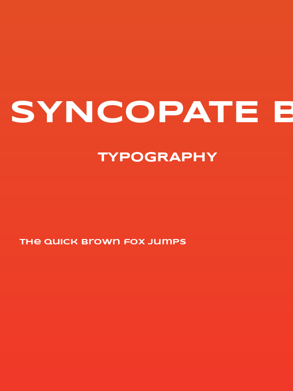Syncopate Bold Poster