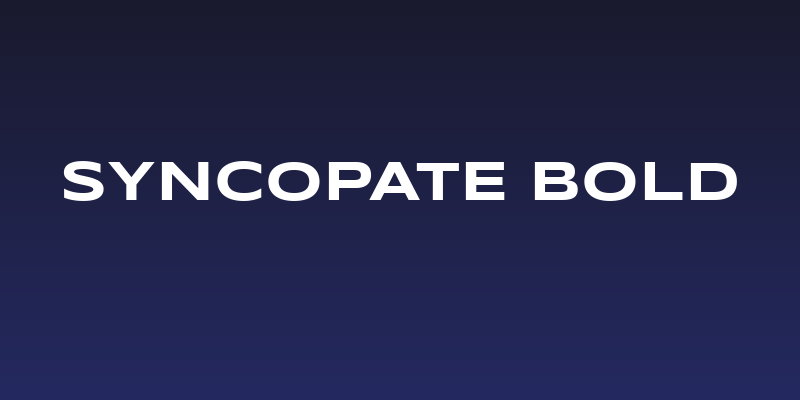 Syncopate Bold Social Header