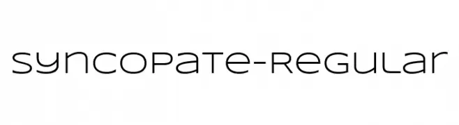 Syncopate-Regular  تنزيل الخطوط