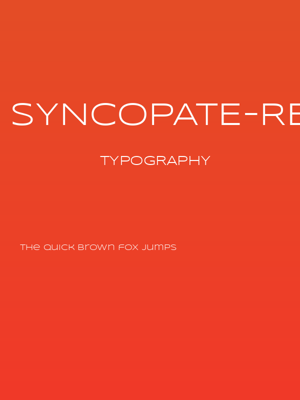 Syncopate-Regular Poster