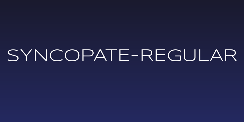 Syncopate-Regular Social Header