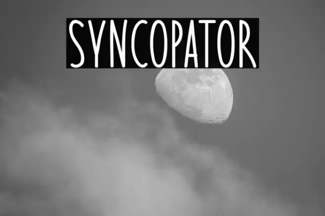 Syncopator Font examples