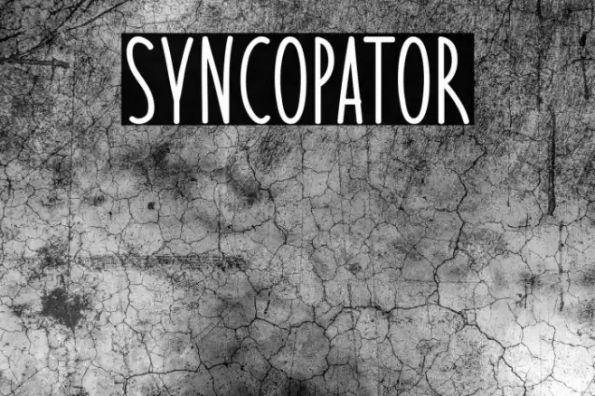 Syncopator Font examples