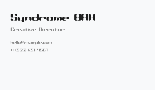 Syndrome BRK Business Card