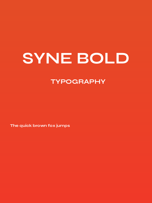 Syne Bold Poster