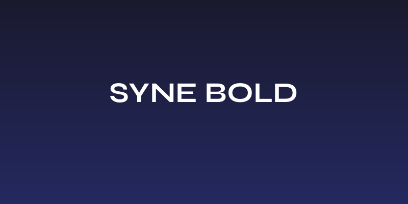 Syne Bold Social Header