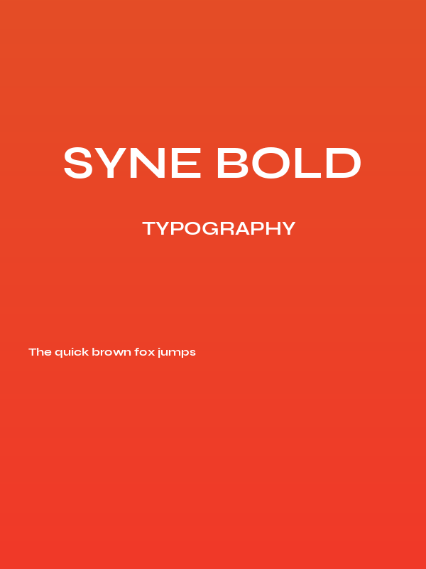 Syne Bold Poster