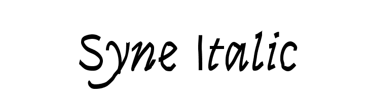 Syne Italic  Frei Schriftart Herunterladen