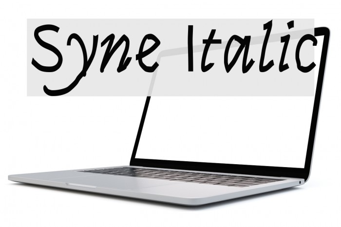 Syne Italic Font examples