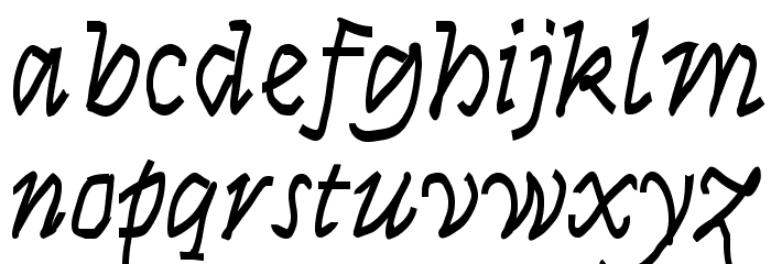 Syne Italic Font LOWERCASE