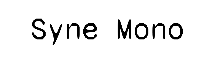 Syne Mono  font caratteri gratis