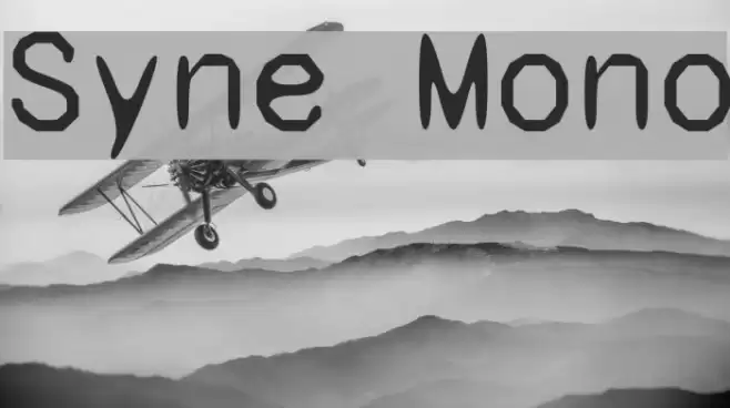 Syne Mono Font examples