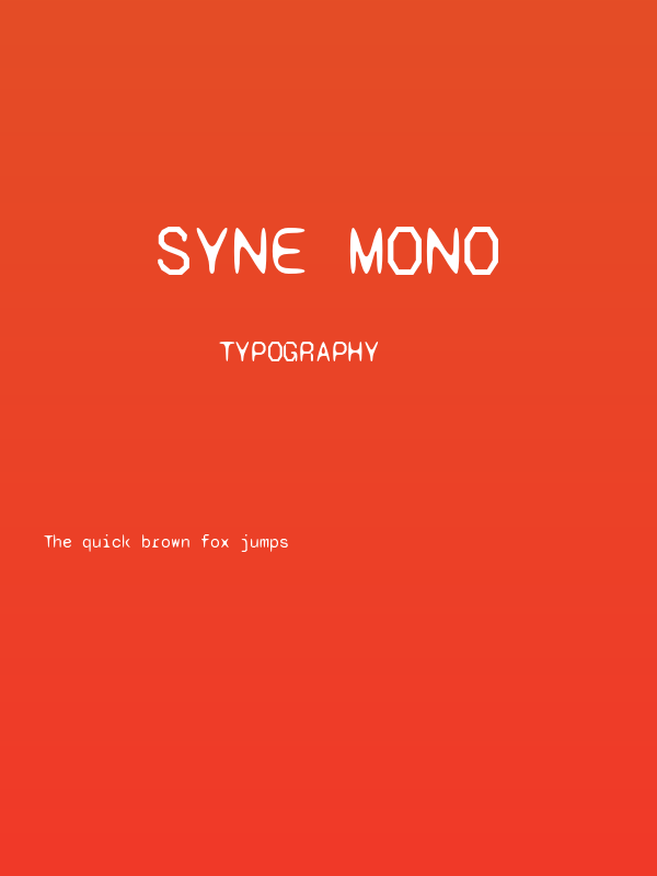 Syne Mono Poster