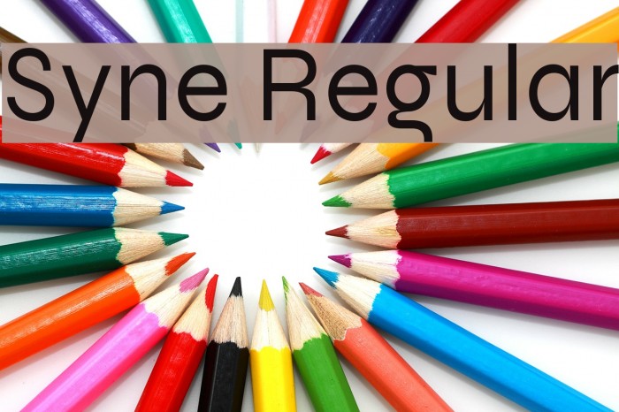 Syne Regular Font examples