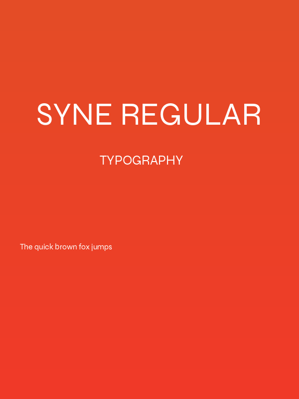 Syne Regular Poster