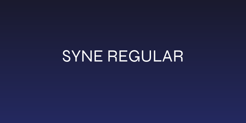 Syne Regular Social Header