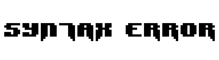 Syntax Error  Descarca Fonturi Gratis