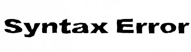 Syntax Error  Скачать бесплатные шрифты