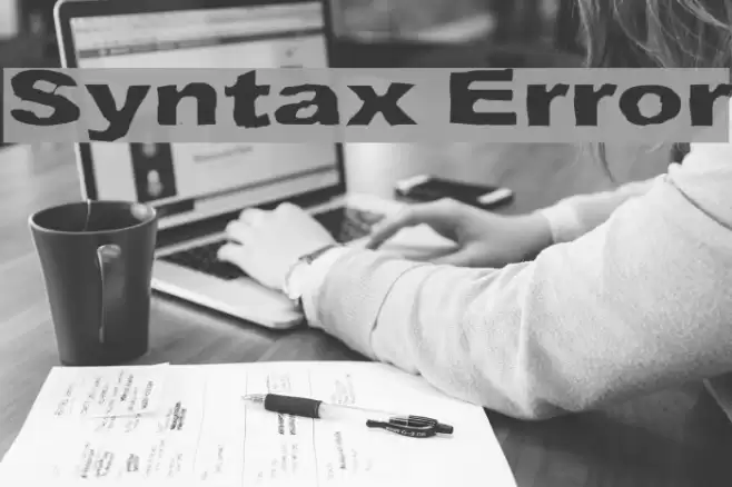 Syntax Error Font examples