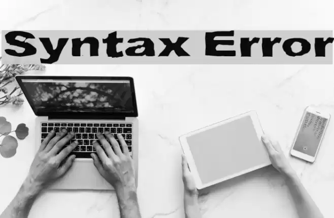 Syntax Error Font examples
