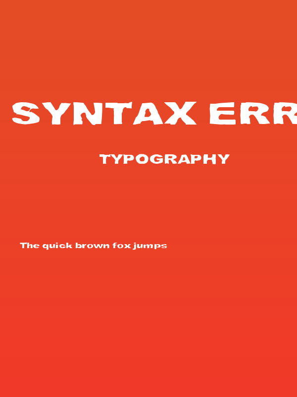 Syntax Error Poster